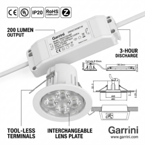 Circular LED Emergency Downlight
